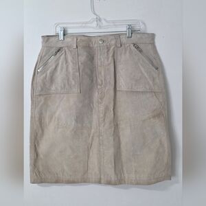 Ashley Stewart Cream Pencil Skirt